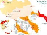 Карта Халкидики Греция Отелями